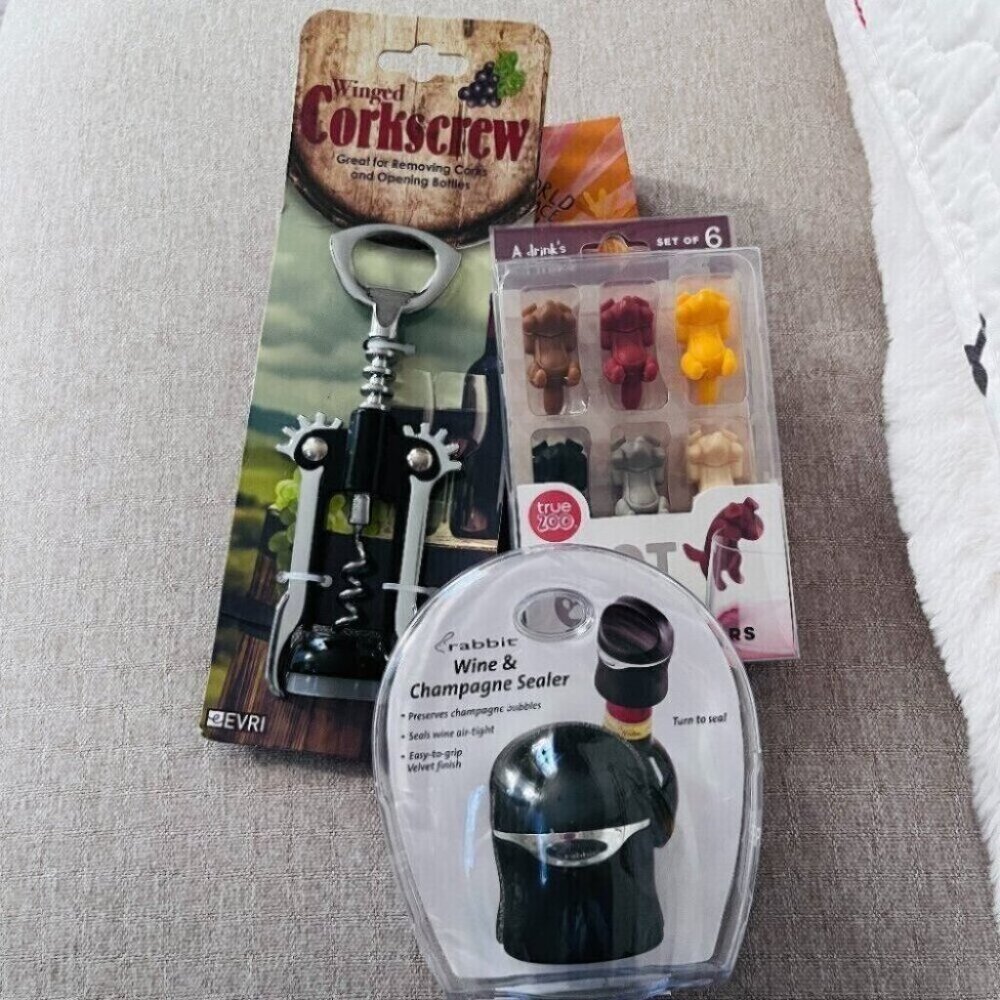 wine corkscrew sealer opener bundle gift christmas